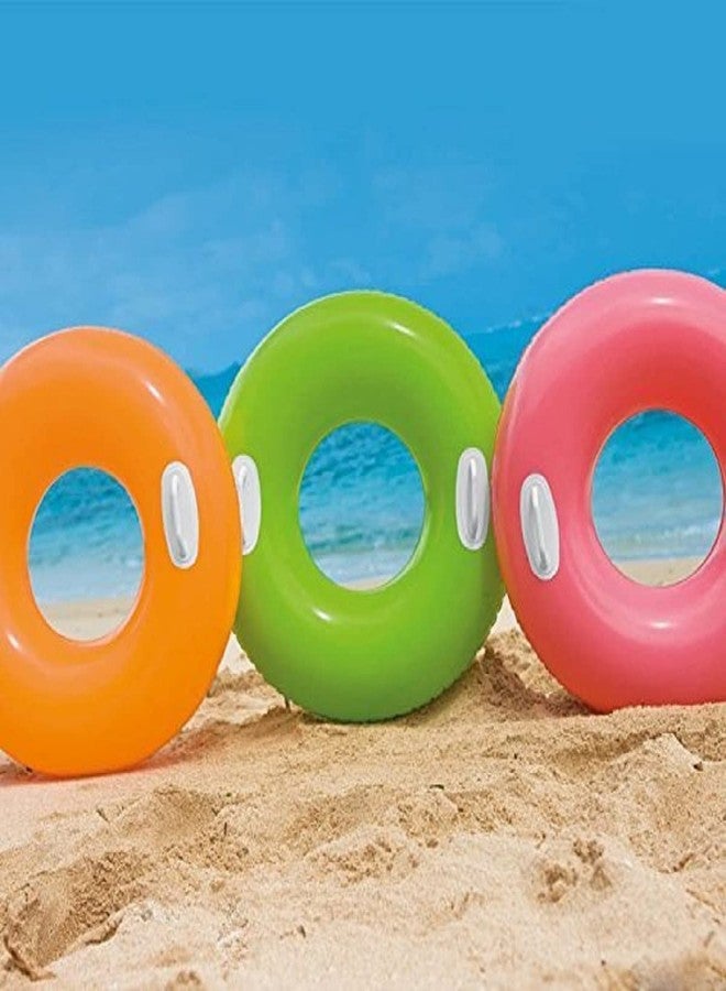 ClearChoice:- Adult Swimming Ring Adult Inflatable Pool Float Tube Circle Water Toys Swim Tube with 2 Handles(Multi Color)(Size - 30''inch)(8 + Years up)(1 PIS) - Image 3